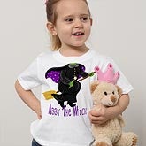 Personalized Girls Halloween Witch T-Shirt, Halloweeen Baby Bibs - Witch, Halloween Baby T-Shirt - Witch