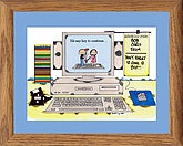 Computer Screen Watercolor 11 x 14 METAL Frame, OAK Frame, 8 x 10 METAL Frame, 8 x 10 OAK Frame