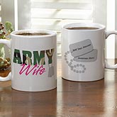 Personalized Military Coffee Mugs - Army & Navy Supporters - 10865