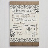 Personalized Canvas Art - Our Family - 10886