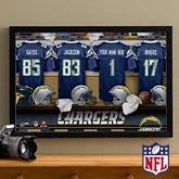 Personalized San Diego Chargers NFL Locker Room Canvas Print - 10890