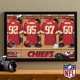 Personalized Kansas City Chiefs NFL Locker Room Canvas Print - 10891