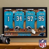 Personalized Carolina Panthers NFL Locker Room Canvas Print - 10902