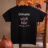 Personalized Halloween Kids Sweatshirts- Trick or Treat, T-Shirts for Babies - Trick or Treat, Kids Halloween T-Shirts - Trick or Treat