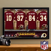 Personalized Washington Redskins NFL Locker Room Canvas Print - 10911