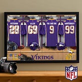 Personalized Minnesota Vikings NFL Locker Room Canvas Print - 10917