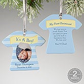 Personalized Baby Photo Christmas Ornaments - It's A Boy or Girl - 10925