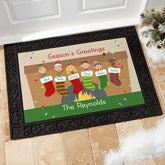 Christmas Doormats - Stocking Family Personalized