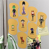 Personalized Halloween Refrigerator Magnets - Halloween Family Characters - 10948