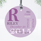 Personalized Baby Christmas Ornaments - Baby Birth - 10978 Personalized Baby Christmas Ornaments - Baby Birth - 10978