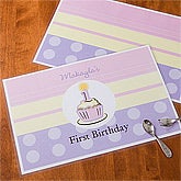 Personalized Kids Placemats - First Birthday Girl - 10980
