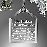 Personalized Christmas Ornaments - Family Home - 10999