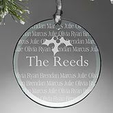 Personalized Glass Christmas Ornaments - Holiday Greetings - 11003
