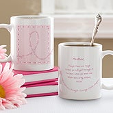 Personalized Breast Cancer Awareness Coffee Mug - Never Give Up - 11015