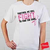Personalized Pink Ribbon Breast Cancer Awareness Apparel - Find A Cure - 11019