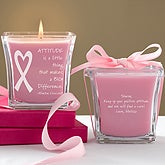 Personalized Breast Cancer Awareness Candles - Courage & Strength - 11024 Personalized Breast Cancer Awareness Candles - Courage & Strength - 11024