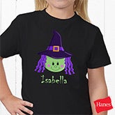 Personalized Halloween Shirts for Girls - Witch - 11028