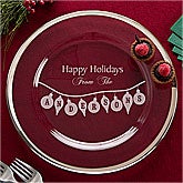 Personalized Holiday Serving Platter - Deck The Halls - 11030