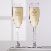 Tweed-Simmons Wedding Toasting Flute Set