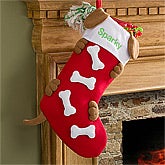 Personalized Christmas Stockings for Dogs - Doggie Bones - 11090