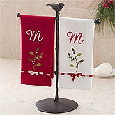 Personalized Hand Towels - Holiday Mistletoe - 11104