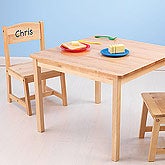 Personalized Kids Wood Table and Chair Set - 11162D