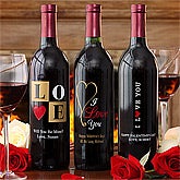 Personalized Romantic Wine Bottles  - 11166D
