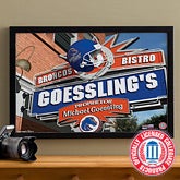 Boise State Broncos Collegiate Football Personalized Pub Sign Canvas - 11175