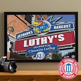 Kansas Jayhawks Collegiate Football Personalized Pub Sign Canvas - 11179