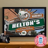 Miami Hurricanes Collegiate Football Personalized Pub Sign Canvas - 11185