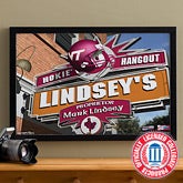 Virginia Tech Hokies Collegiate Football Personalized Pub Sign Canvas - 11208