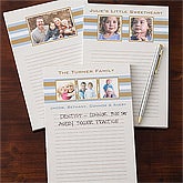 Personalized Photo Notepads - Classy Stripes - 11222
