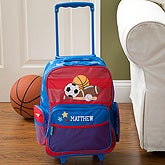 Personalized Boys Rolling Luggage - Sports - 11237