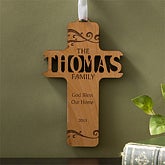 Personalized Wooden Cross - Bless Our Family - 11257