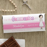 Personalized First Communion Candy Bar Wrapper Favors - Communion Girl - 11279