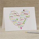 Her Heart of Love Personalized Greeting Card