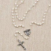 Girl's Pearl Rosary - Prayer of Love - 11360