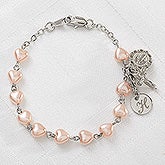 Personalized Heart Rosary Bracelet - 11361 Personalized Heart Rosary Bracelet - 11361