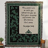 Personalized Irish Blessing Afghan - 11377