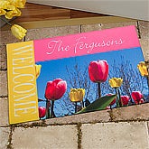 Personalized Spring Doormats - Tulips - 11392