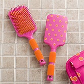 Paddle Hair Brush - Pink & Orange - 11407