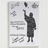 Personalized Graduation Canvas Art - Graduate Silhouette - 11451