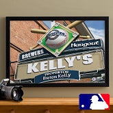 Personalized Milwaukee Brewers MLB Pub Sign Canvas Print - 11480