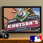 Personalized Texas Rangers MLB Pub Sign Canvas Print - 11496