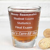 Personalized Shot Glass - College Troubles - 11512