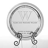 Stratford Silver Wedding Plate & Easel