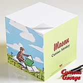 Personalized Curious George Papge Note Cube - 11594