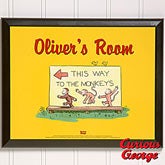Personalized Curious George Wall Plaque - 11598