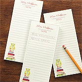 Personalized Teacher Note Pad Stationery - Wise Owl - 11634