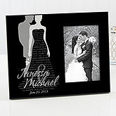 Personalized Wedding Picture Frames - Bride & Groom Silhouette - 11677